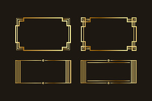 Vintage Art Deco Frame Set