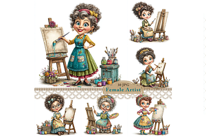 Artist Clipart JPG, a Person Illustration by Memories By Lea