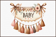 Watercolor Boho Nursery Clipart, an Illustration by Sublimation Artist (Thumbnail 3 of 6)