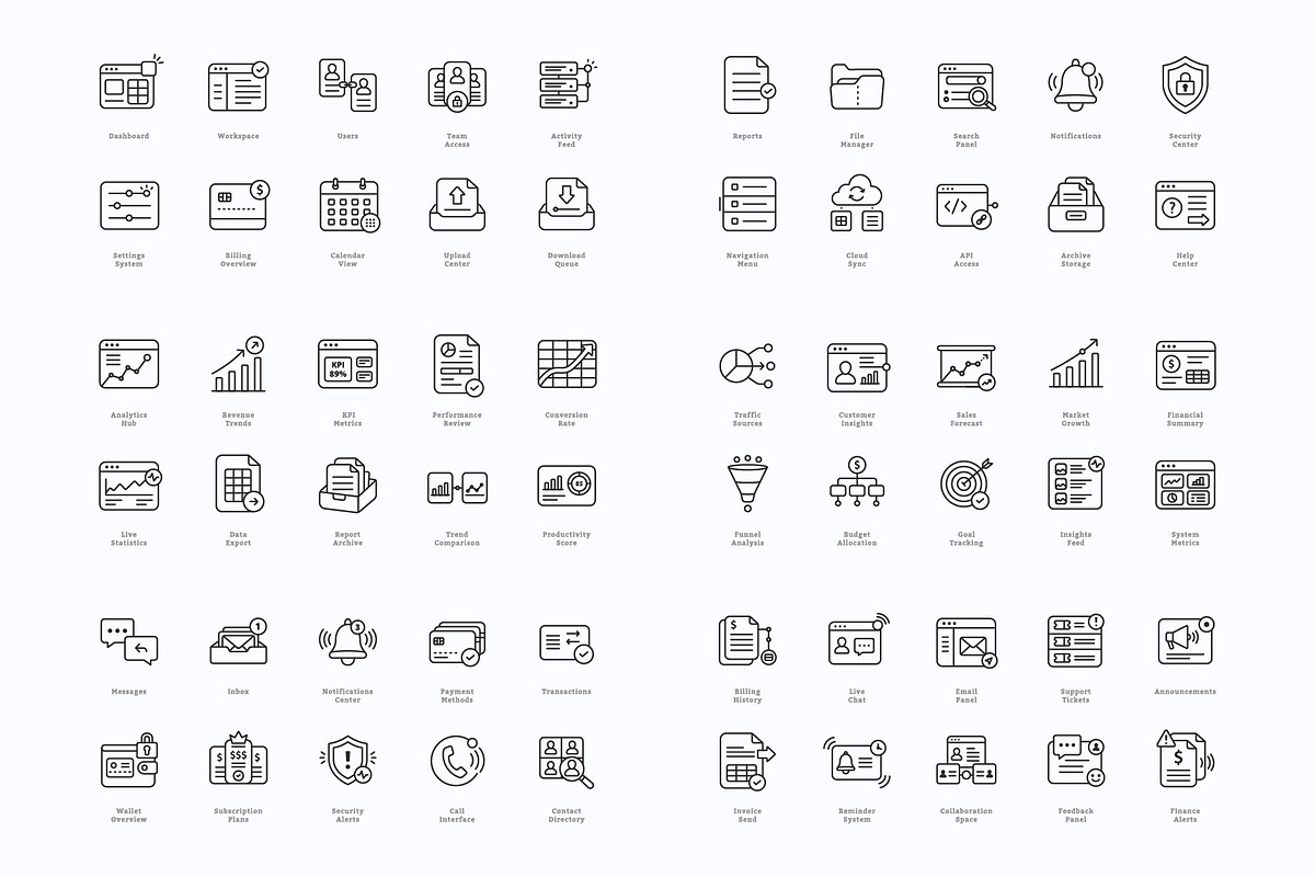 Operational Dashboard Icons, an Outline Icon by vexper (Photo 10 of 10)