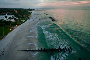 [aerial] naples beach fl containing naples, beach, and florida