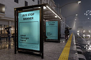 Bus Stop Banner Mockup Set, an Advertising Mockup by PaperMoon (Thumbnail 2 of 5)