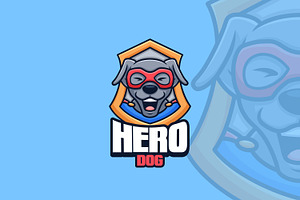 Dog Hero Cartoon Mascot Logo, a Branding & Logo Template by Gumrega Studio
