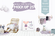 Kids Room Wall/Frame Mock Up 25, a Print Template by Whimsicality (Thumbnail 1 of 4)