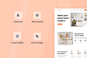 Interior Design Web Design, a Wireframe Template by INSPR STD (Thumbnail 4 of 6)