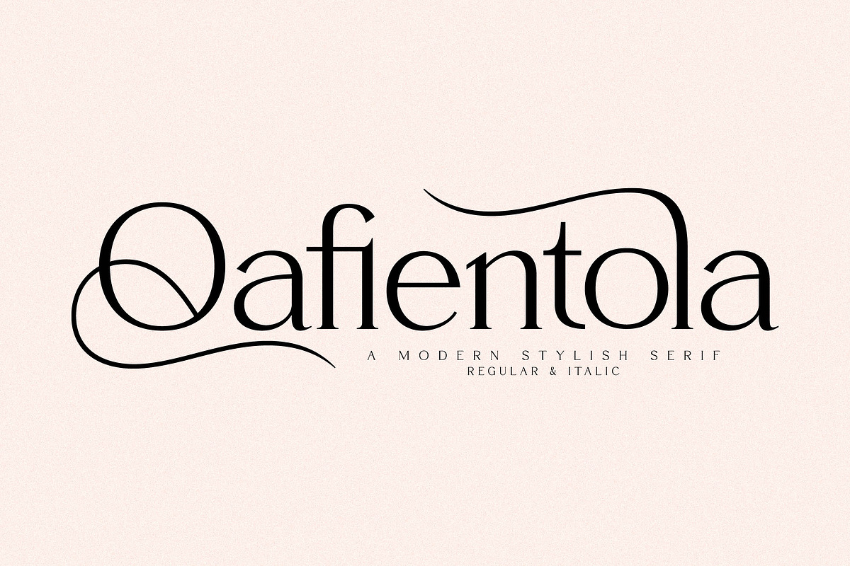 Qafientola A Modern Stylish Serif, a Serif Font by Storytype Studio (Photo 1 of 15)