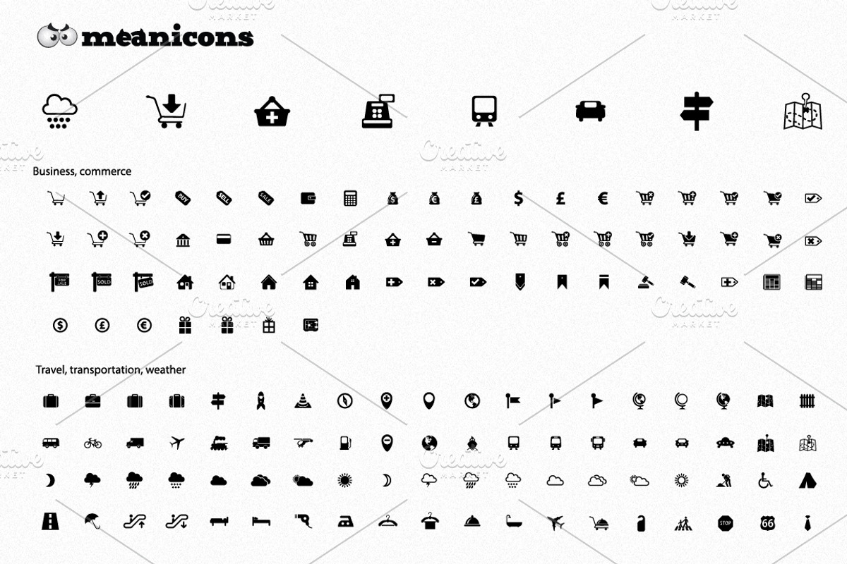 700 icons-Meanicons Icon set, an Icon by meanicons (Photo 2 of 3)