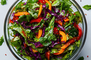 Delicious fresh mixed green vegetabl, a Food & Drink Photo by Pixeness Studio