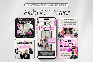 Pink UGC Creator Instagram Template