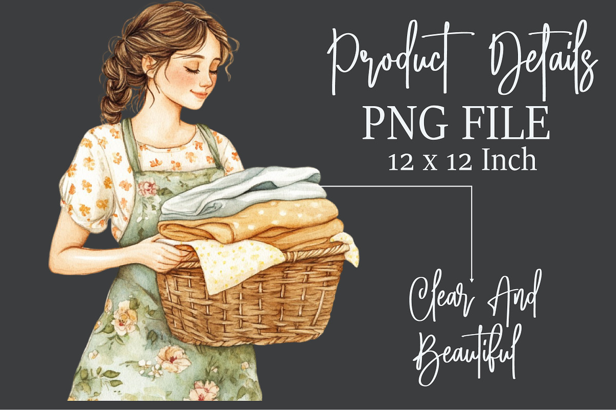Watercolor Housekeeping Clipart, an Illustration by Rose Art (Photo 6 of 7)