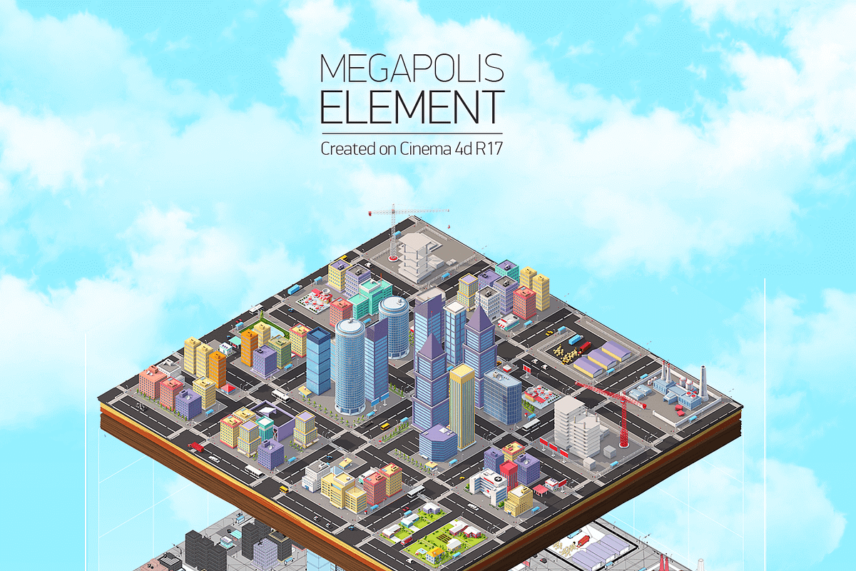 Low Poly Megapolis City Pack 1, an Architecture 3D Model by Anton Moek (Photo 2 of 13)