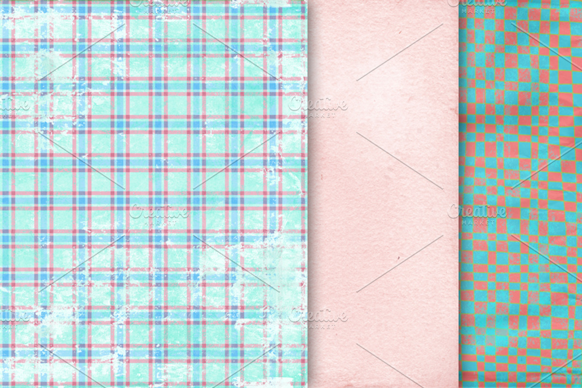 Vintage Flower and Dot Paper preview 2