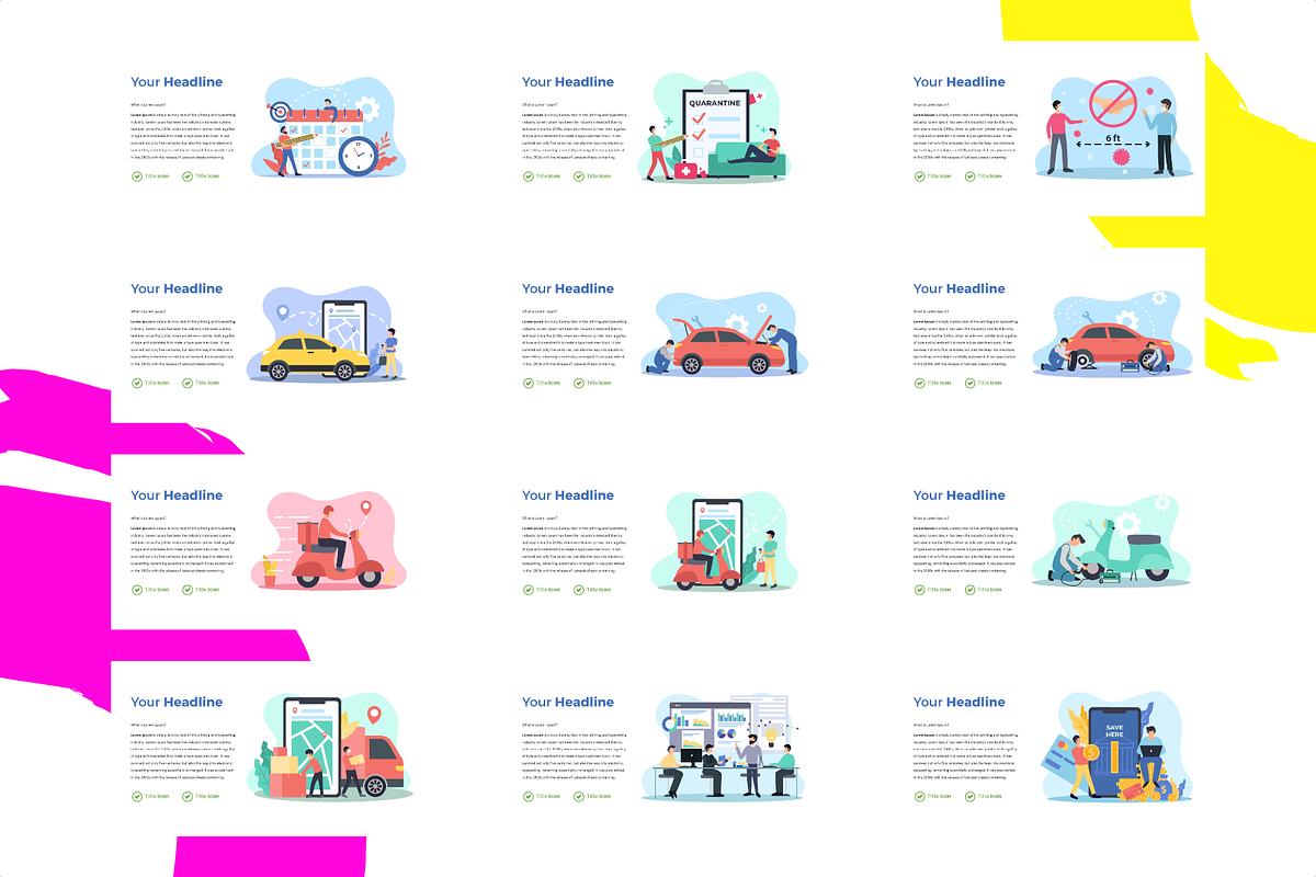 SALE | 77 FLAT VECTOR ILLUSTRATION, a Presentation Template by rivatxfz (Photo 5 of 9)