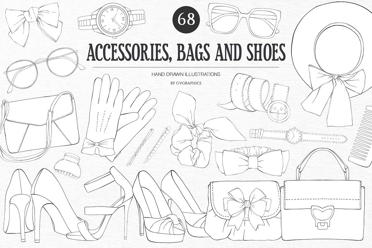 Accessories, Bags and Shoes, an Object Illustration by GVGraphics (Photo 1 of 7)