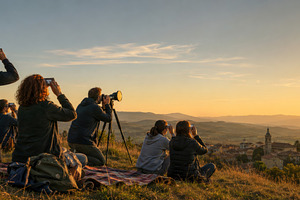 Solar eclipse observers in Europe ga, a Photo by Dvoevnore photos