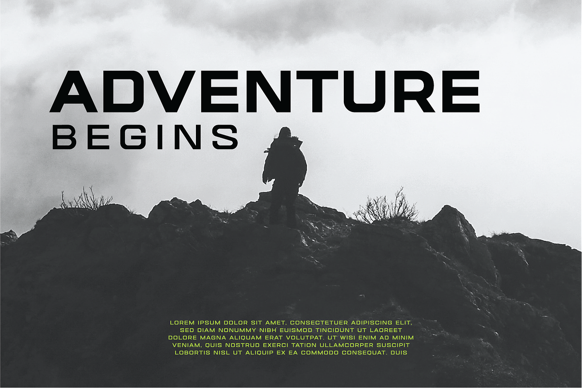 Durno Bold Extended Sport Font, a Sans Serif Font by Ebad Designs (Photo 7 of 7)