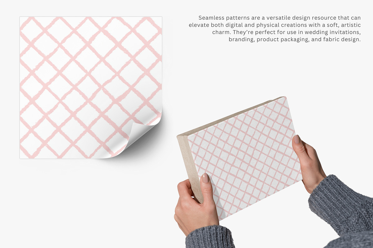 soft pink lattice seamless pattern, a Pattern Graphic by Pink Studio Art (Photo 3 of 5)