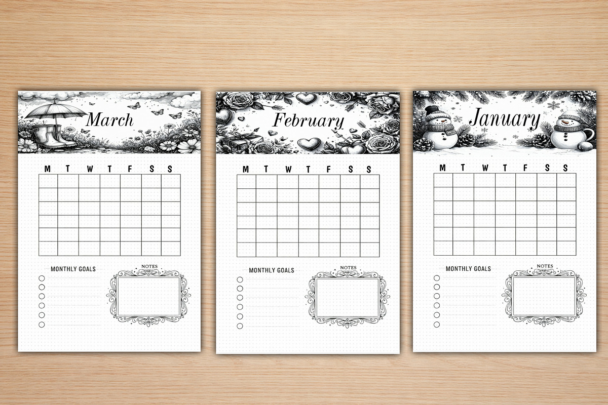 Printable Calendar A4, a Stationery Template by Print Haven (Photo 5 of 6)