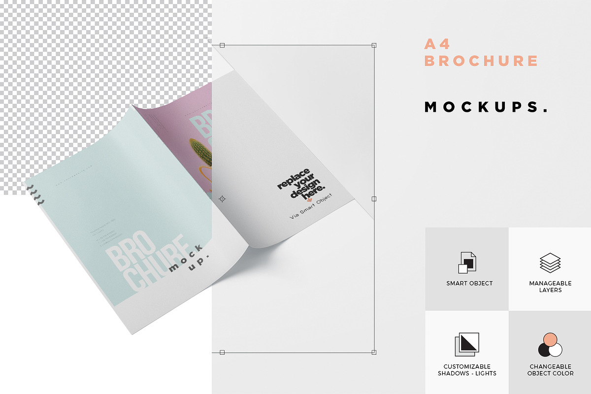 A4 Brochure / Magazine Mock-Up, a Books & Magazine Mockup by GfxFoundry