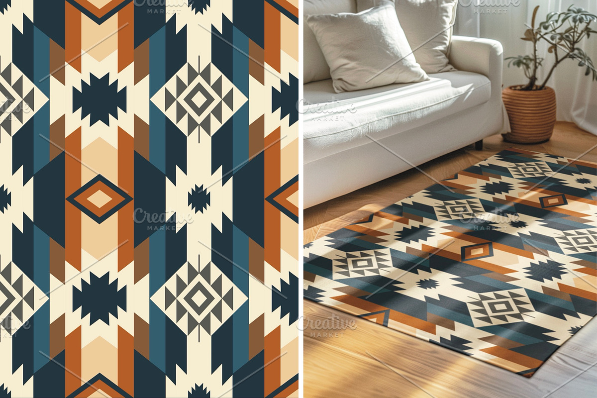 Colorful Beige Southwestern Pattern, a Pattern Graphic by PPEthnicDecorPattern (Photo 4 of 10)
