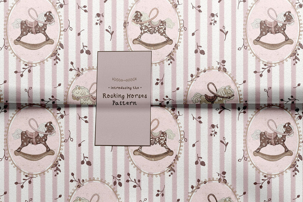 Rocking Horses Pattern, a Pattern Graphic by MouseGrey (Photo 2 of 11)