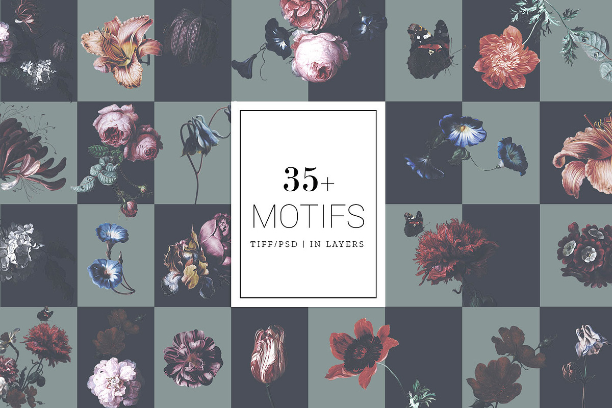 Nord, Classic dutch floral patterns!, a Pattern Graphic by TSTUDIO (Photo 13 of 13)
