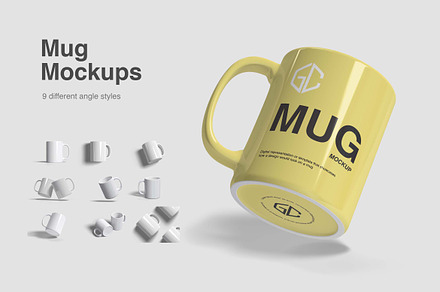 Mug Mockups, a Cups & Container Mockup by graphiccrew