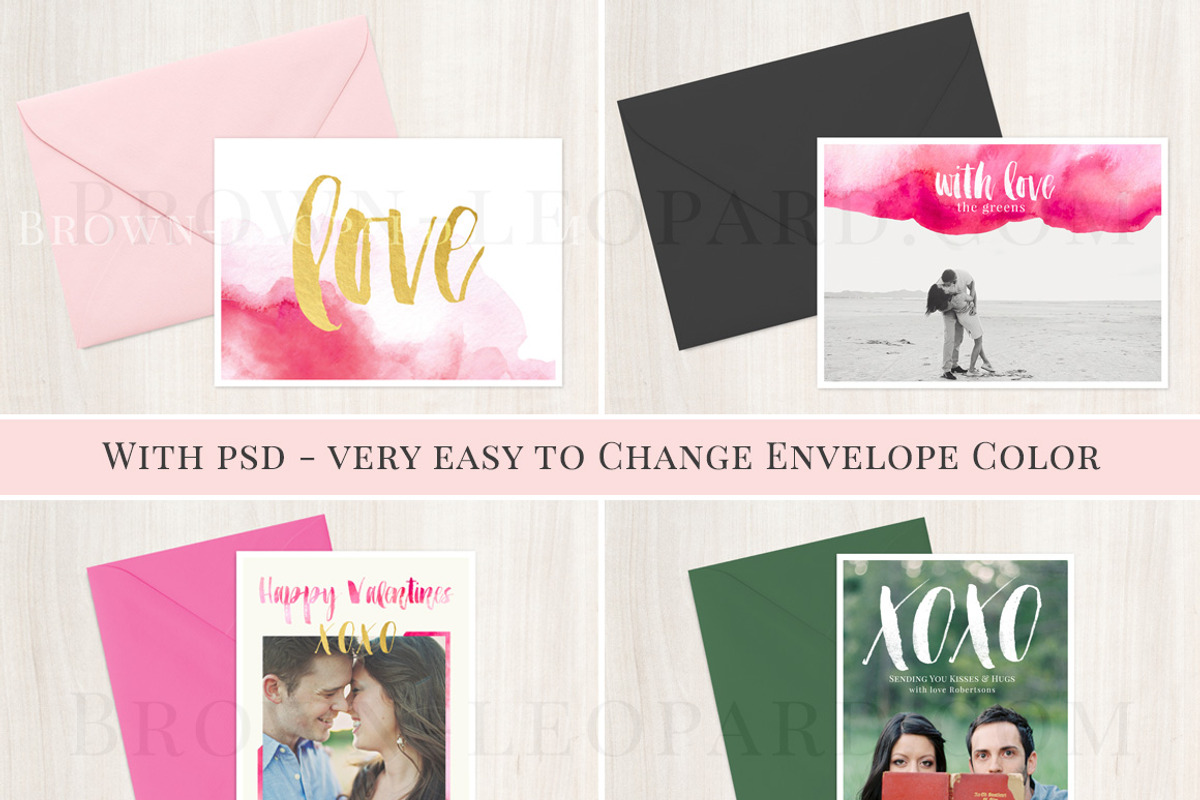 5x7 card & envelope mockup - jpg,psd, a Product Mockup by BrownLeopard (Photo 2 of 4)