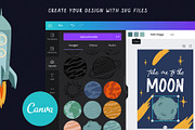 COSMIC solar system + SVG files, a Decorative Illustration by Alina Mubarak (Thumbnail 3 of 8)