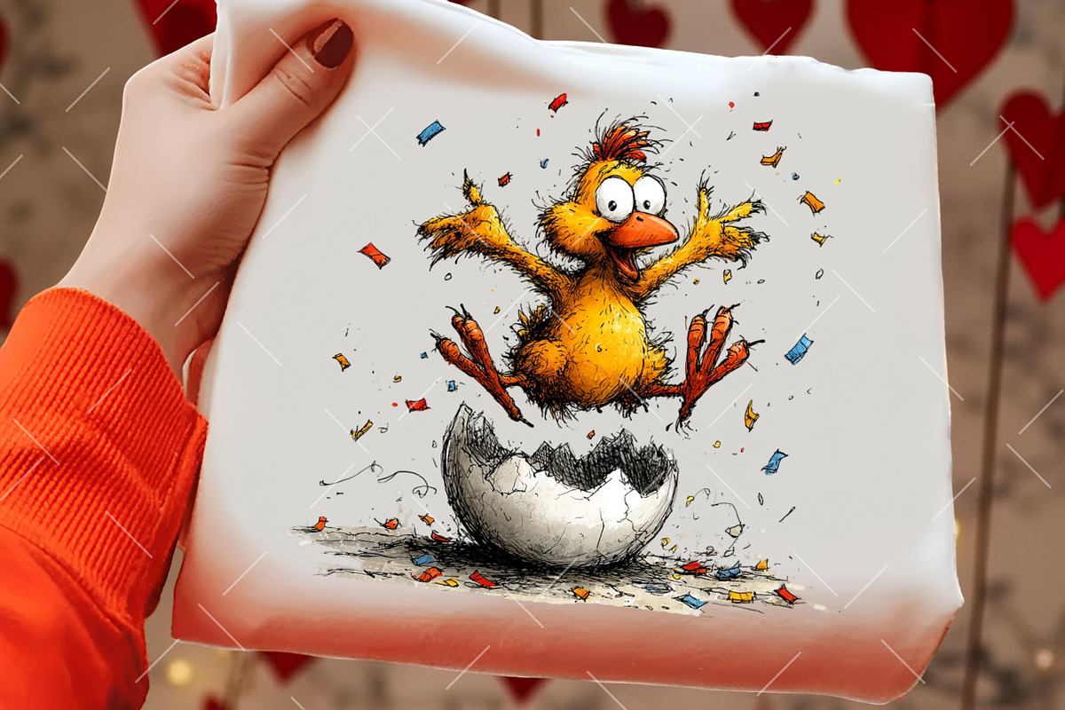 Funny Easter Chick Clipart, an Illustration by OK Design (Photo 6 of 6)
