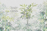 Garden Retreat botanical wall mural, a Wallpaper Graphic by Timofi Art (Thumbnail 9 of 15)