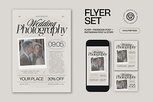 Photography Wedding Flyer, a Flyer Template by graphicook