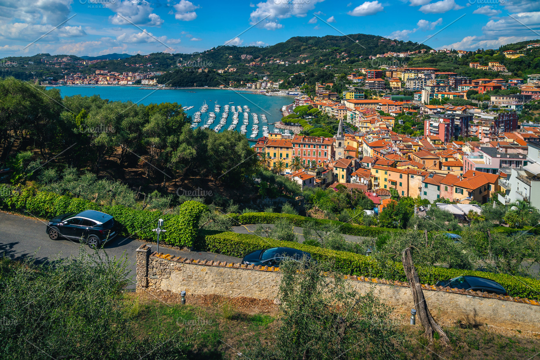 Lerici view with harbor, Italy, an Architecture Photo by Alpine Dreams