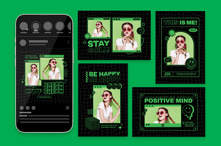 Y2K Photo Card Template, a Card Template by BrandPacks