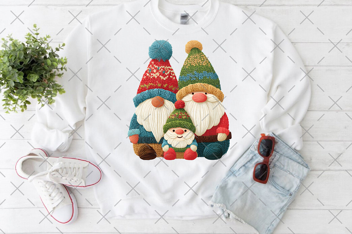 Yarn Crochet Christmas Gnomes PNG, an Illustration by Craft Nest (Photo 5 of 6)