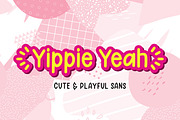 Yippie Yeah - Stylish & Playful Sans, a Sans Serif Font by Almarkhatype (Thumbnail 1 of 5)