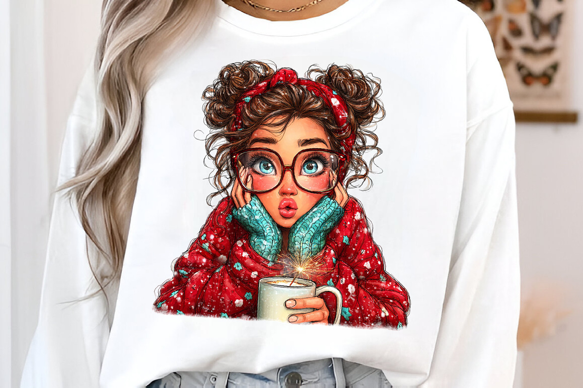 Quirky Girl New Year 2026 Clipart, an Illustration by SinaCreation (Photo 6 of 11)