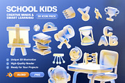 School Kids Essentials 3D Icon Pack, an Object 3D Model by Haps Space (Thumbnail 1 of 4)