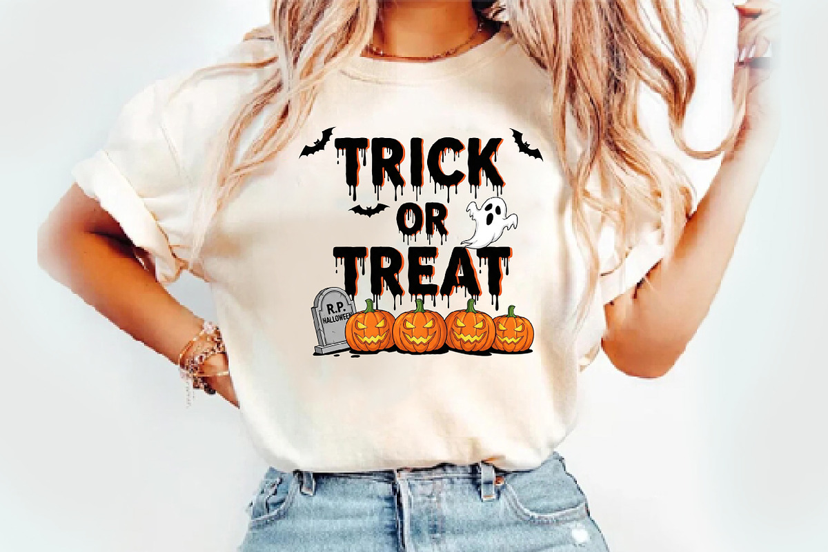 Trick or treat png sublimation, an Illustration by Watercolor design (Photo 2 of 3)
