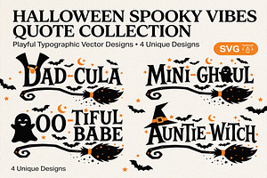 Halloween Spooky Quote SVG Bundle, an Object Graphic by NH graphic