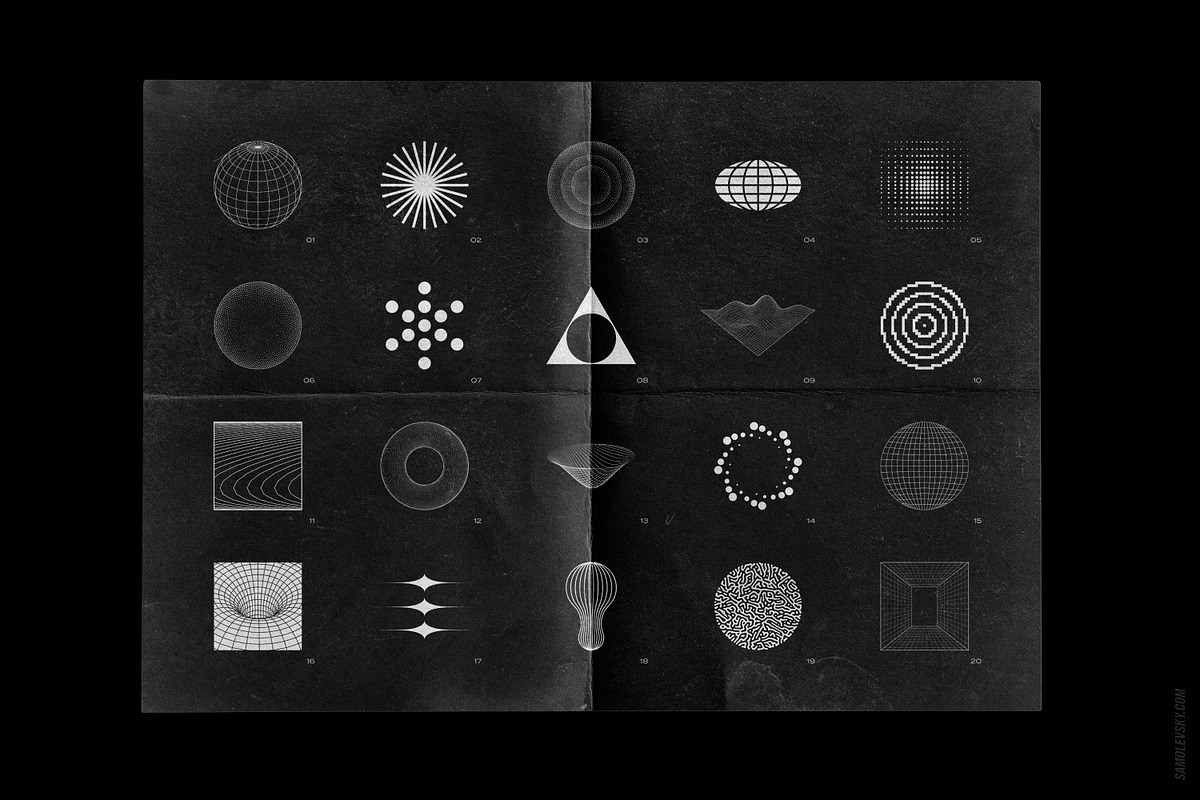 Abstract Shapes: 100 Design Elements, an Object Graphic by Samolevsky (Photo 4 of 21)