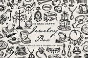 Vintage Jewelry Vector Clipart Set, an Object Illustration by The October Creative (Thumbnail 1 of 13)