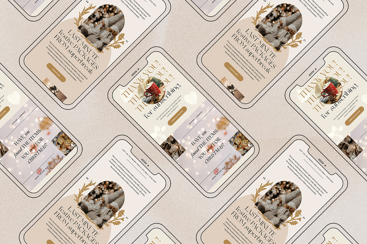 Christmas Newsletter Templates Pack, an Email Template by SilverStag Type Foundry (Photo 9 of 17)
