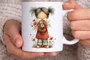 Watercolor Summer Girls Clipart PNG, a Seasonal Illustration by Canvas Craft (Thumbnail 5 of 5)