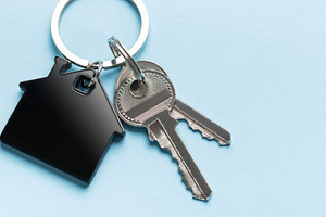 House keys with keychain representing new home ownership, a Business Photo by Olena Rudo