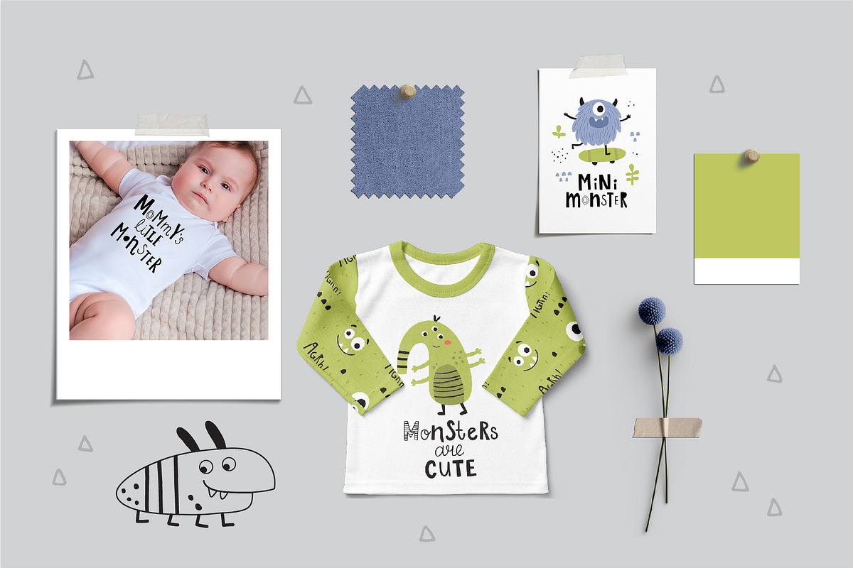 Monsters kids clipart collection, an Animal Illustration by Leysan Shayak (Photo 2 of 15)