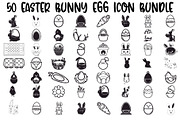 50 Easter Bunny Egg Icon Bundle, an Illustration by Artivon (Thumbnail 1 of 51)