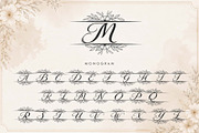 Malietha Flower Monogram, a Handwritten Font by Yoga Letter (Thumbnail 5 of 7)