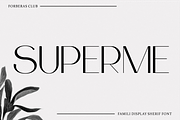 Superme, a Serif Font by Forberas Club (Thumbnail 1 of 8)