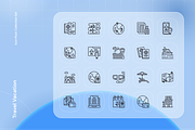Travel Vacation Icon Set, an Outline Icon by Nathaya Studio (Thumbnail 2 of 2)